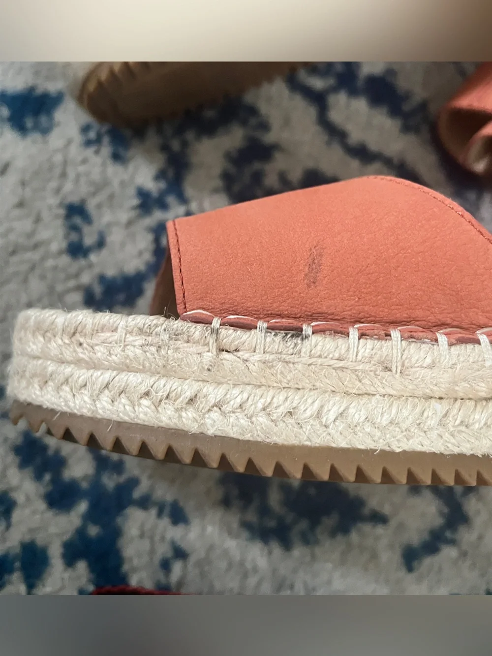 Eileen Fisher Weslia Espadrille Wedge Sandal Cider Leather Size 9 Coastal